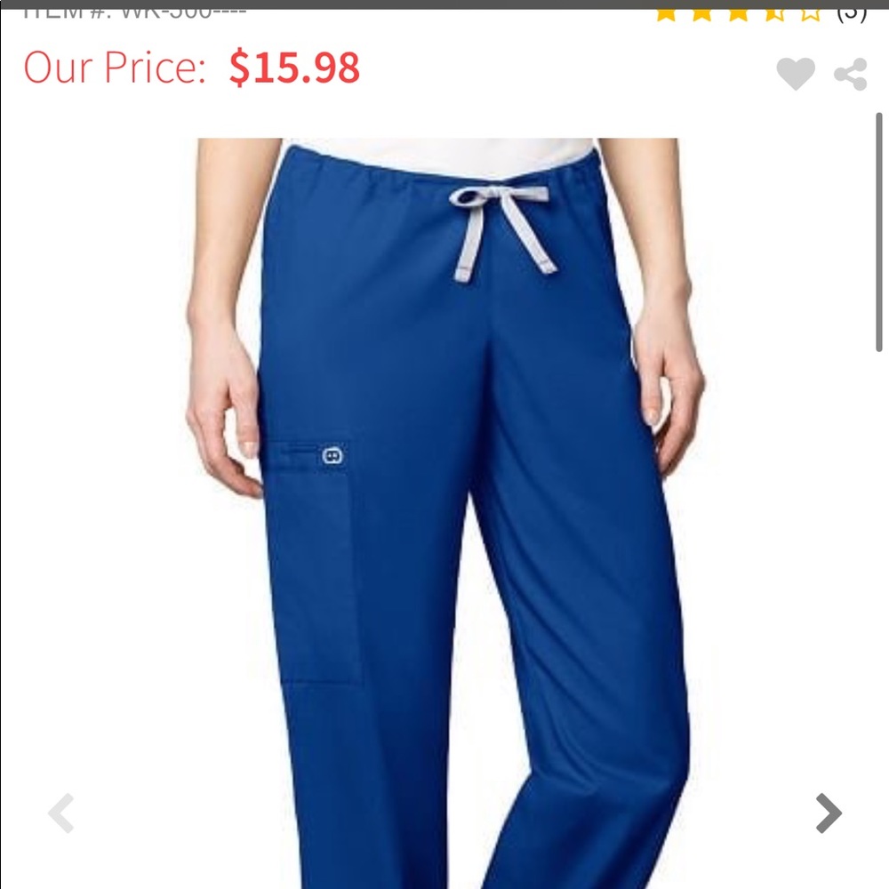 Bundle of 6 Wonderwink scrub pants XS Short